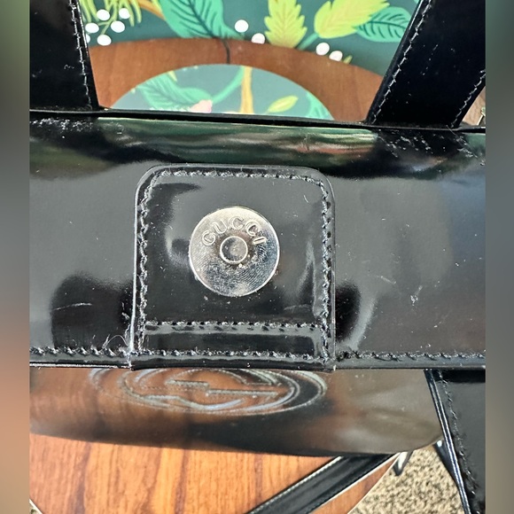 GUCCI SoHo Large GG Black Patent Two-Way Tote /Shoulder Bag 🖤(optional wallet) - Picture 7 of 17